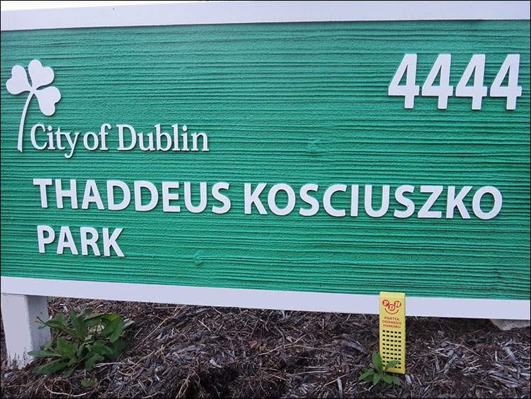 Tado Kosciuškos vardu pavadintas parkas Dubline