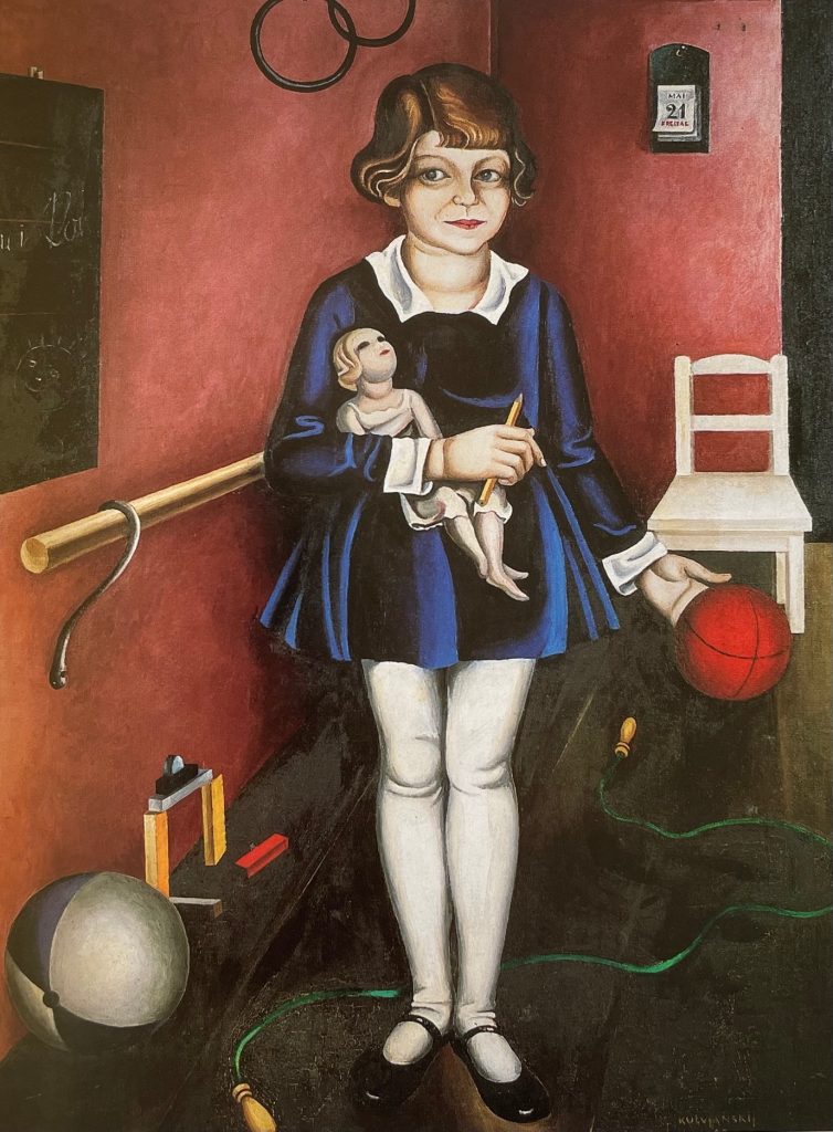 Izaijas Kulvianskis, Mano dukrelė Kiki (drobė, aliejus, 1927, 127 x 96, Berlyno galerijos, Modernaus meno muziejus)