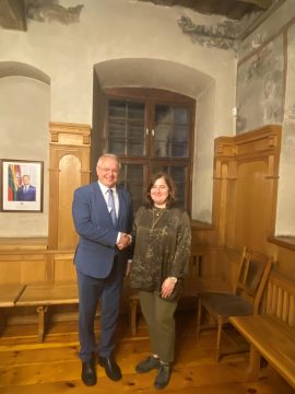 Paveldo komisijos pirmininkė susitiko su Lietuvos Respublikos ambasadoriumi Kanadoje
