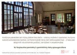 Sveikiname su Tarptautine paminklų ir paminklinių vietovių apsaugos dienos
