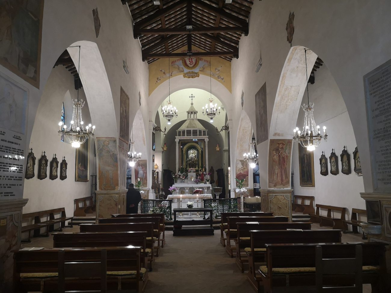 Šv. Kazimiero freska Santuario della Mentorella šventovėje